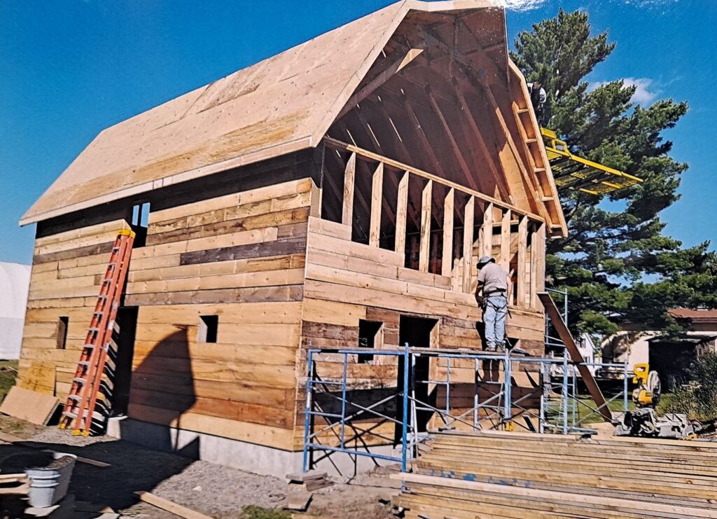 Installing Planks on the End Wall