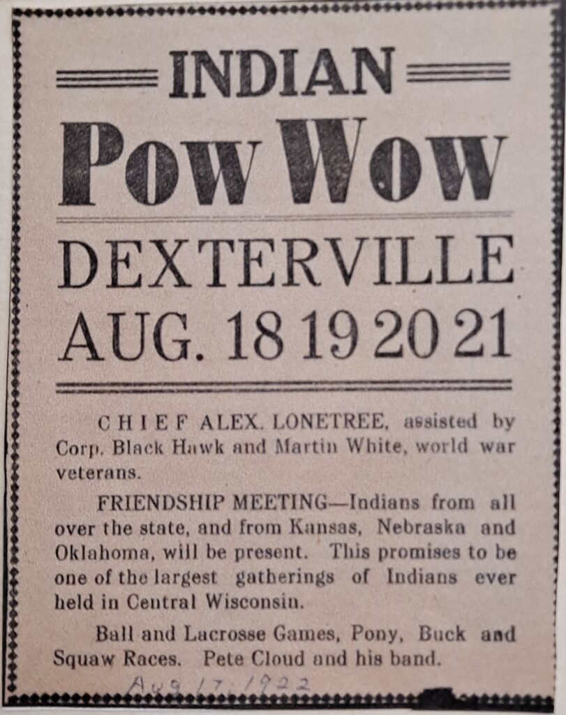 Pow-Wow Article 1922